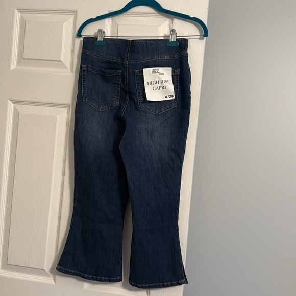 1822 Denim capris‎ stretch pull on denim jeans size 6/28 - Picture 4 of 7
